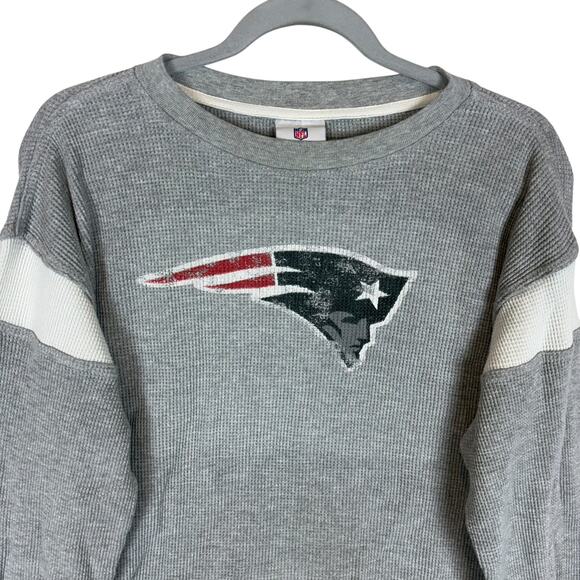 NFL Vintage Collection Reebok Shirt New England Patriots Mens Gray Long Sleeve - Picture 3 of 10